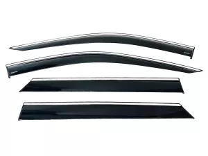 Дефлектори вікон Dodge Durango III (WD; 11-) - Hawk (з хром молдингом) 2