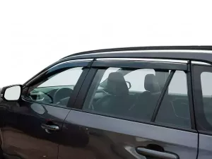 Дефлекторы окон Toyota Rav4 V (XA50; 19-25) - Niken (4 шт с хром молдингом) 3