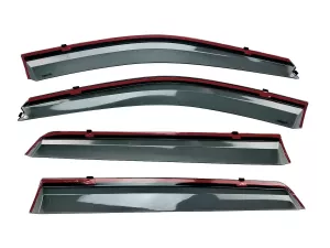 Дефлектори вікон Hyundai Santa Fe II (CM; 06-12) - Hawk (з хром молдингом) 4