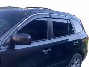 Дефлектори вікон Hyundai Santa Fe II (CM; 06-12) - Niken (з хром молдингом)