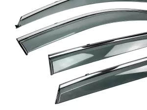 Дефлектори вікон Hyundai Tucson I (JM; 04-10) - Hawk (з хром молдингом) 2