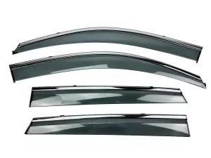 Дефлектори вікон Hyundai Tucson I (JM; 04-10) - Hawk (з хром молдингом) 3