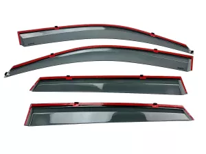 Дефлектори вікон Hyundai Tucson I (JM; 04-10) - Hawk (з хром молдингом) 4