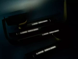 Внутренние пороги Toyota LC 200 (07-21) - Led (чёрные) 2