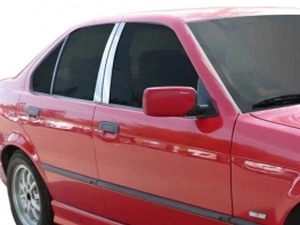 Хром молдинги дверных стоек BMW 3 E36 (90-00) Sedan 4
