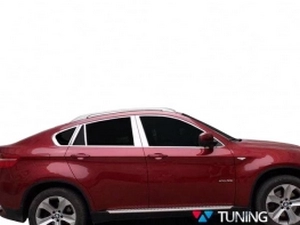 Хром молдинги дверных стоек BMW X6 E71 E72 (08-14) 3