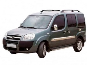 Хром накладки на решётку Fiat Doblo I (06-09) рестайлинг - широкие 4