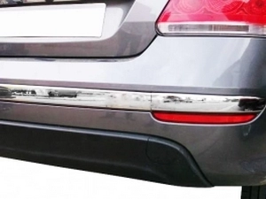 Хром молдинг заднего бампера Fiat Linea (12-18) Sedan 3