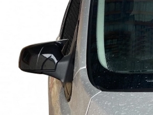 Накладки на зеркала Ford Focus II (04-08) - Bat стиль (чёрные) 3