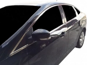 Хром верхние молдинги окон Ford Focus III (C346; 11-18) Седан 3