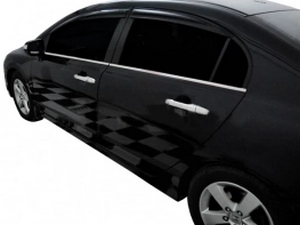 Хром нижние молдинги окон Honda Civic VIII (06-12) Sedan 4