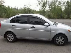 Дефлекторы окон Hyundai Accent III (MC; 06-10) Sedan - Hic (накладные) 4