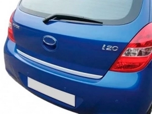 Хром на нижнюю кромку багажника Hyundai i20 (PB; 08-12) 4