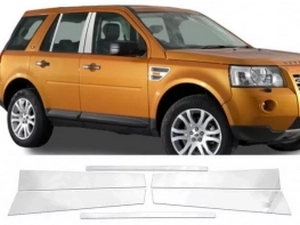 Хром молдинги дверних стійок Land Rover Freelander II (L359; 06-14) 1