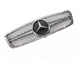 Решётка Mercedes C W203 (00-07) - SL стиль (хром) 2
