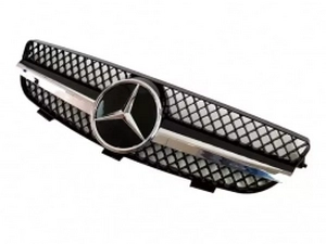 Решётка Mercedes CLK W209 (02-09) - SL стиль (чёрная) 2