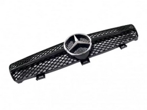 Решётка Mercedes CLS W219 (04-08) - SL стиль (чёрная) 3
