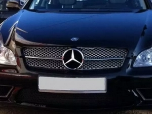 Решётка Mercedes CLS W219 (08-10) рестайлинг - SL стиль (хром) 4