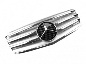 Решітка Mercedes E W211 (07-09) рестайлінг - CL (срібна) 2