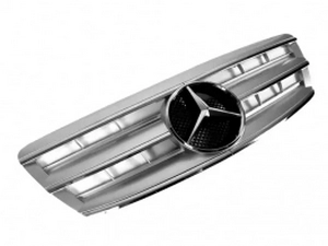 Решётка Mercedes S W220 (02-05) рестайлинг - CL (серебряная) 2