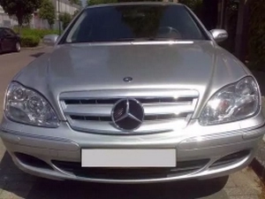 Решётка Mercedes S W220 (02-05) рестайлинг - CL (серебряная) 4