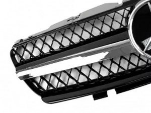 Решётка Mercedes SL R230 (01-06) - SL стиль (черная) 2