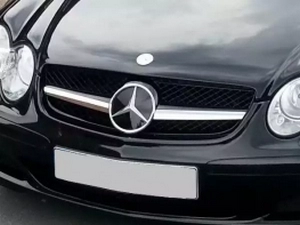 Решётка Mercedes SL R230 (06-08) рестайлинг - SL стиль (черная) 3