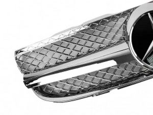 Решётка Mercedes SL R230 (06-08) рестайлинг - SL стиль (хром) 2