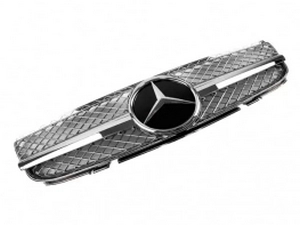 Решётка Mercedes SL R230 (06-08) рестайлинг - SL стиль (хром) 3