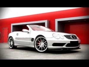 Спліттер передній Mercedes SL R230 AMG (01-06) 4