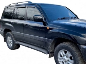 Дефлекторы окон Toyota Land Cruiser J100 (98-07) 5D - Hic (накладные) 4