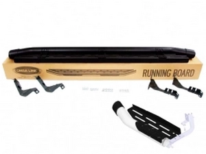 Пороги боковые VW Amarok I (10-20) - Amazon (чёрные) 3