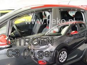 Дефлекторы окон Citroen C3 III (17-24) - Heko (вставные) 4