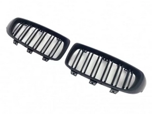 Решетка BMW 4 F32/F33/F36 (13-20) - двойные ребра (матовая) 2