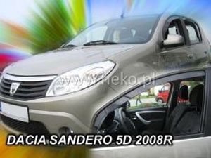 Дефлектори вікон Dacia Sandero I (08-12) - Heko (вставні) 3