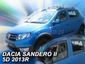 Дефлекторы окон Dacia Sandero II (B52; 13-20) - Heko (вставные) 4