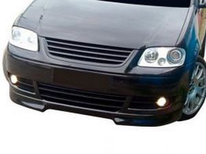 Решётка VW Touran I (1T; 03-06) - без логотипа (чёрная матовая) 4