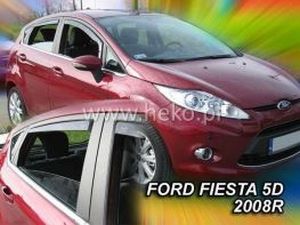 Дефлектори вікон Ford Fiesta Mk7 (08-17) 5D - Heko (вставні) 3