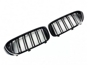 Решётка BMW 5 G30 / G31 (17-20) - двойные ребра (глянцевая) 2