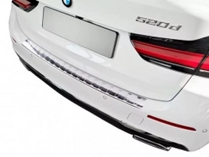 Накладка на задний бампер BMW 5 G31 LCI (20-23) - Avisa (стальная) 6