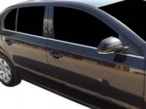 Хром нижние молдинги окон Skoda Rapid (12-19) Liftback 3