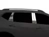 Хром молдинги дверних стійок Nissan X-Trail T32 / Rogue (14-21) 1