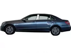 Хром молдинги дверных стоек Mercedes E W212 (09-16) Sedan 4