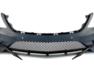 Бампер передній Mercedes S W222 (14-17) - S63 AMG стиль (чорні сітки) 3