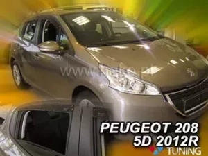 Дефлекторы окон Peugeot 208 I (A9; 12-19) 5D - Heko (вставные) 4
