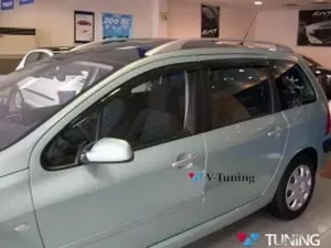 Дефлекторы окон Peugeot 407 (05-11) SW - Hic (накладные) 4