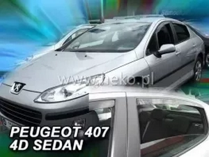 Дефлекторы окон Peugeot 407 (04-11) Sedan - Heko (вставные) 4