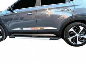 Хром молдинги на двери Hyundai Tucson III (TL; 16-21) - широкие 3