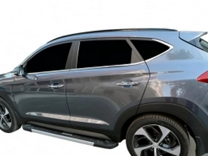 Хром молдинги на двери Hyundai Tucson III (TL; 16-21) - широкие 4