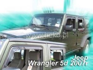 Дефлектори вікон Jeep Wrangler (JK; 07-17) 3D/5D - Heko (вставні) 3